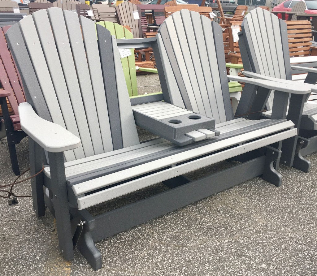 Poly 5′ Adirondack Glider with Fold Down