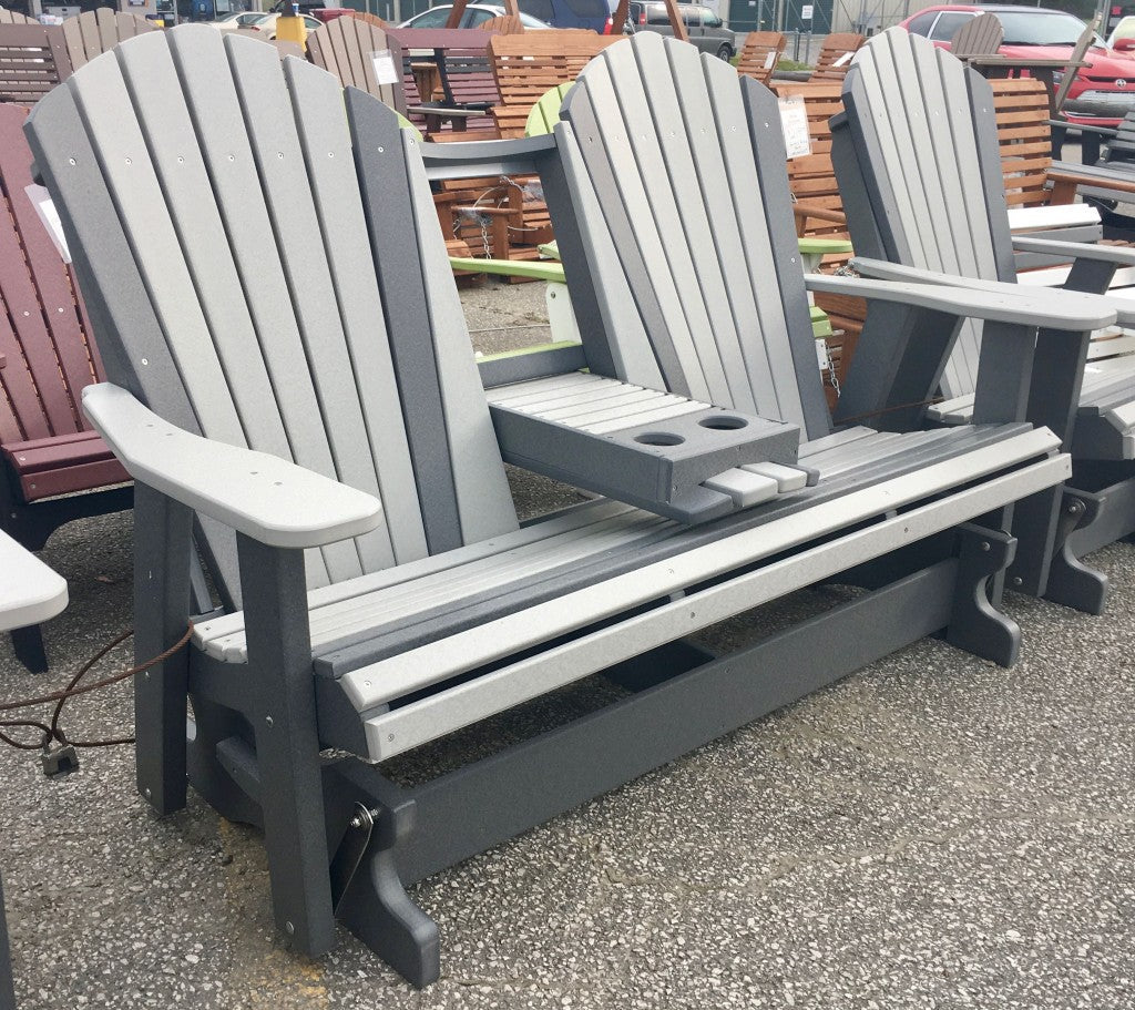 Poly 5′ Adirondack Glider with Fold Down