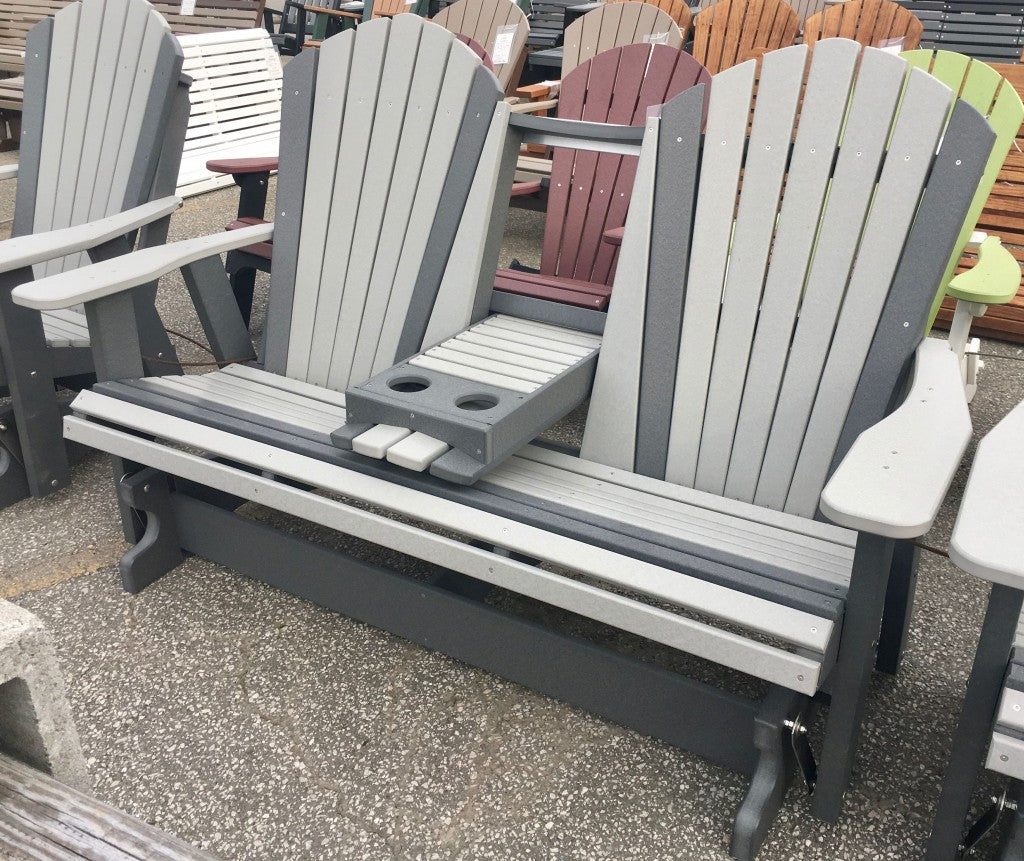 Poly 5′ Adirondack Glider with Fold Down