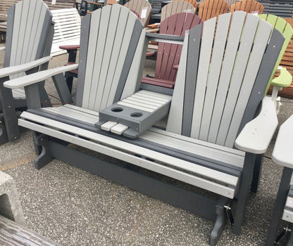 Poly 5′ Adirondack Glider with Fold Down