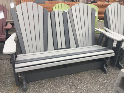 Poly 5′ Adirondack Glider with Fold Down