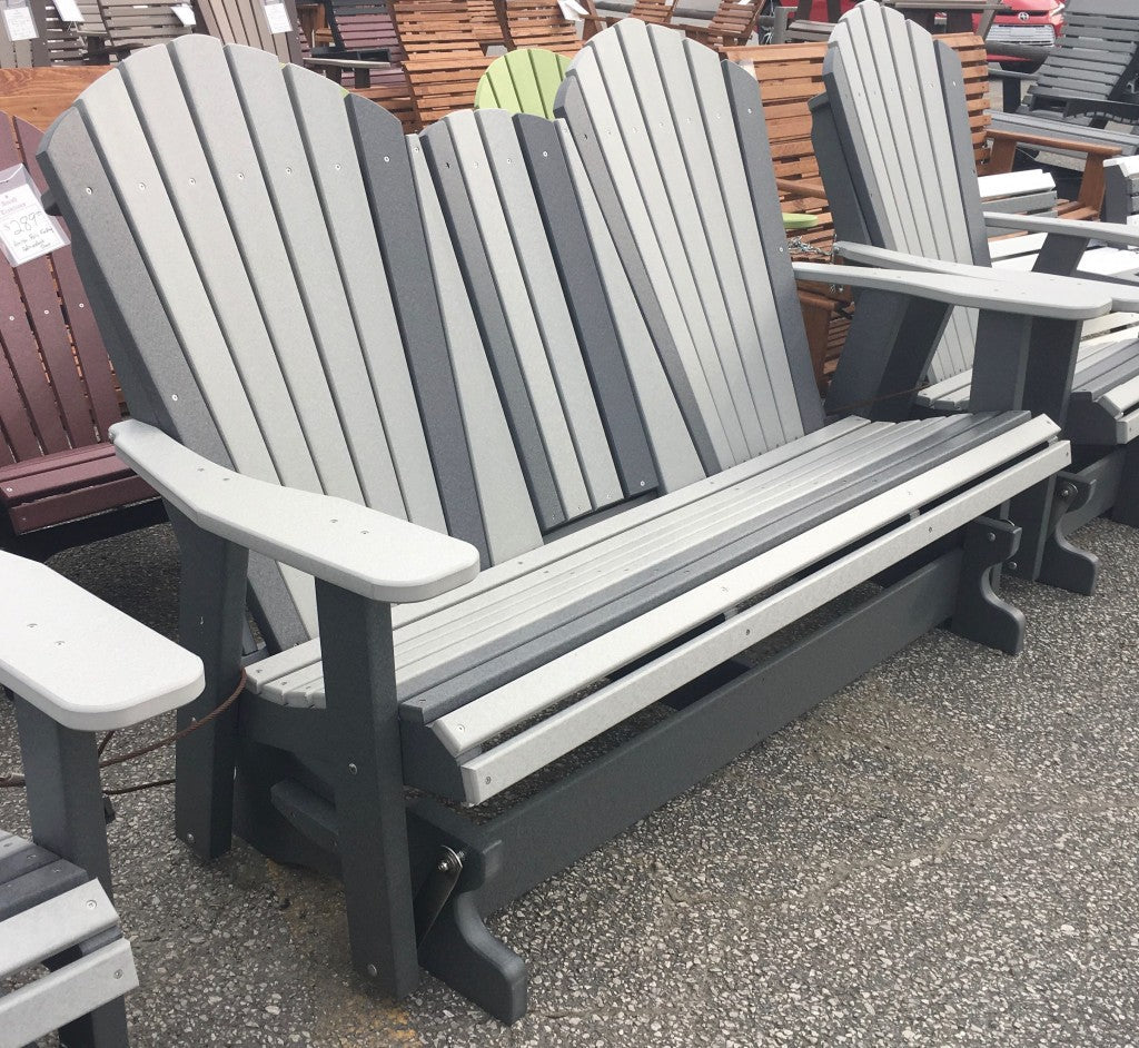Poly 5′ Adirondack Glider with Fold Down