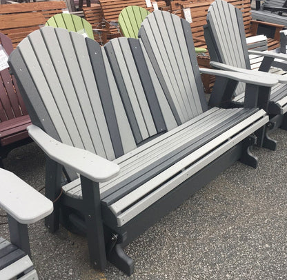 Poly 5′ Adirondack Glider with Fold Down