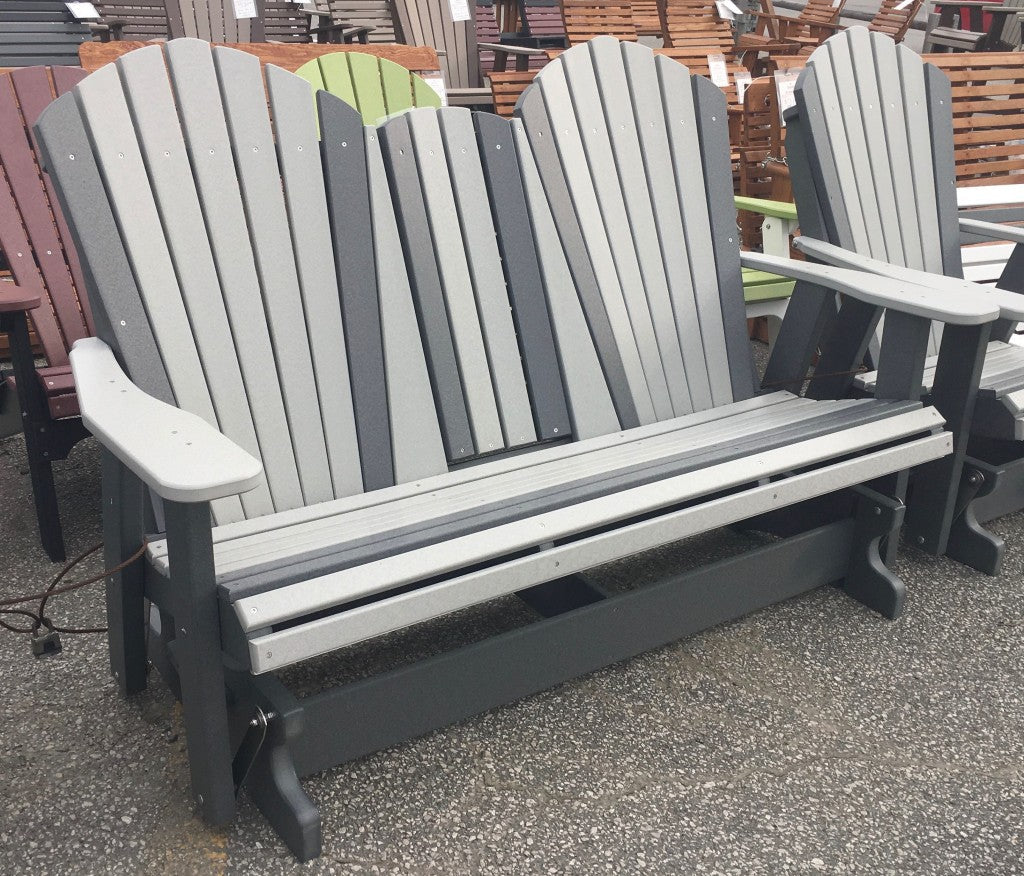 Poly 5′ Adirondack Glider with Fold Down