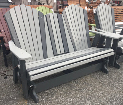 Poly 5′ Adirondack Glider with Fold Down