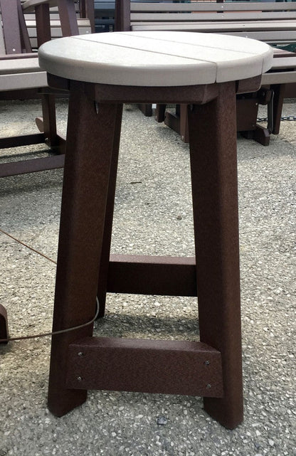 Poly 33″ Square Counter Height Table and Round Bar Stool Set