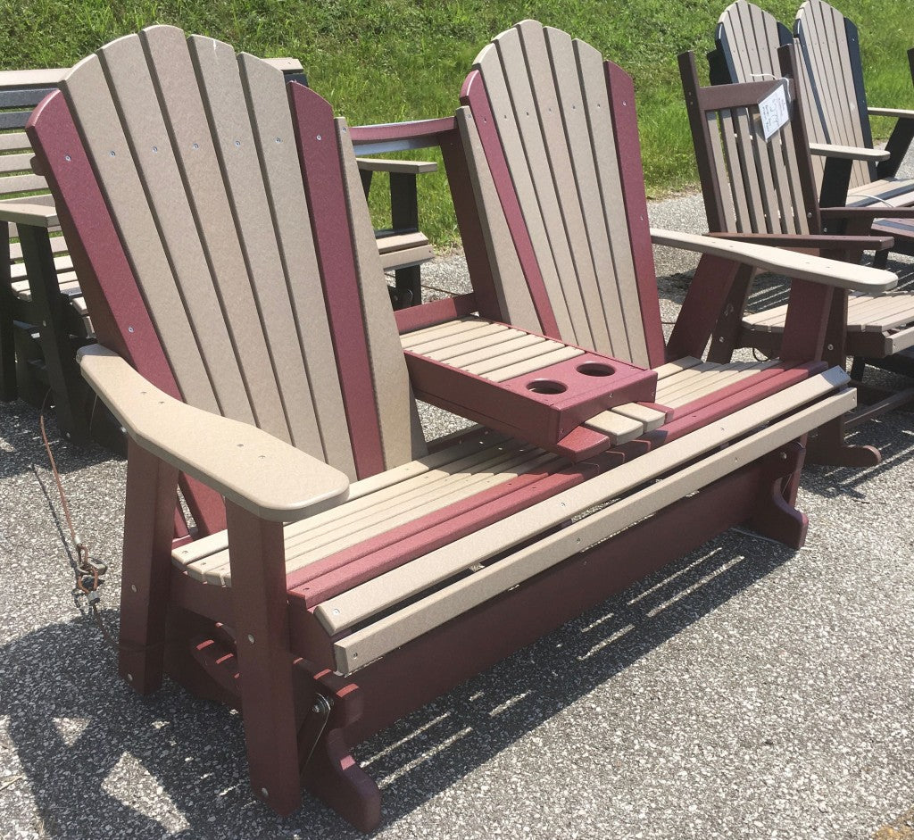 Poly 5′ Adirondack Glider with Fold Down