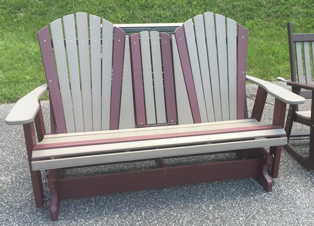 Poly 5′ Adirondack Glider with Fold Down
