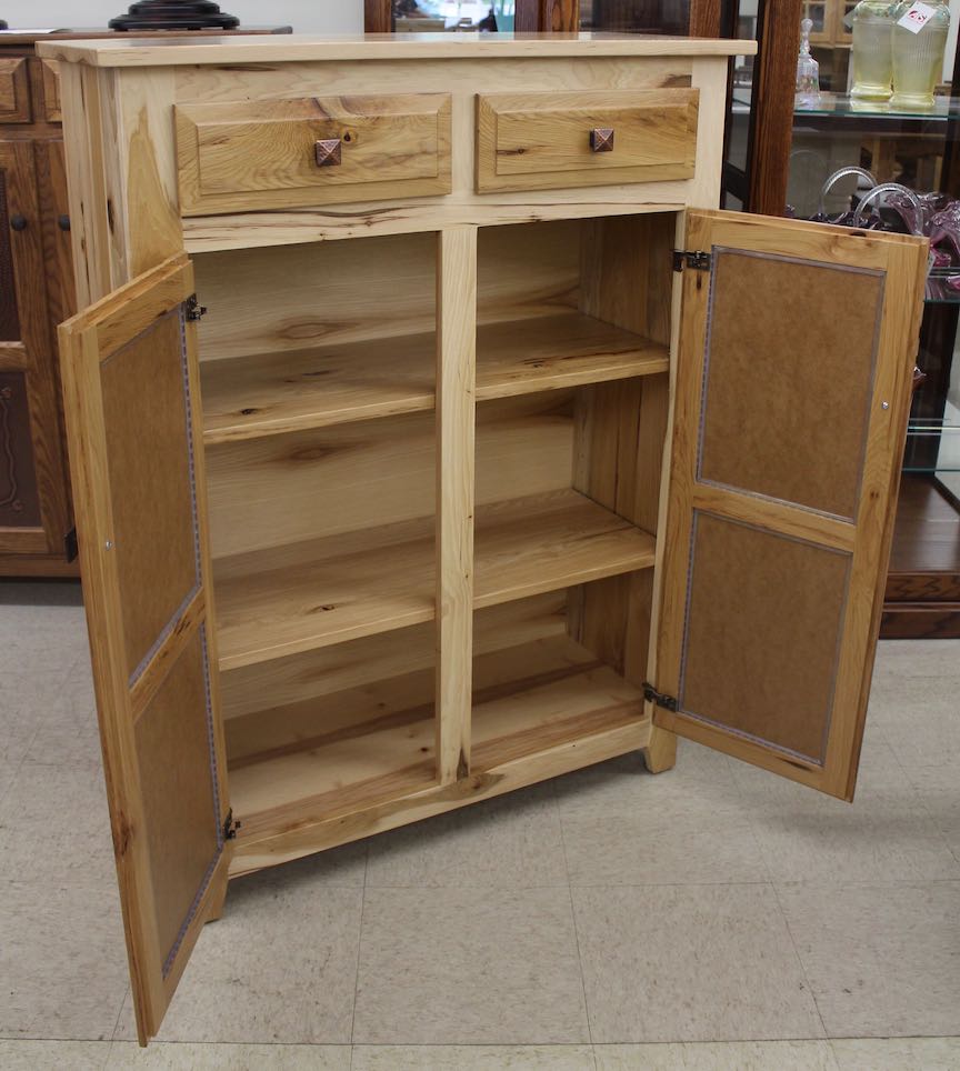 Pie Safe with Tri-Star Door Panels in Rustic Hickory