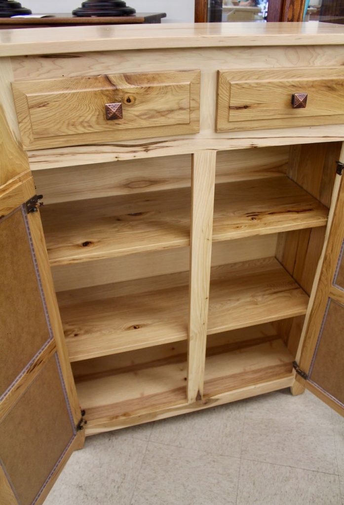 Pie Safe with Tri-Star Door Panels in Rustic Hickory
