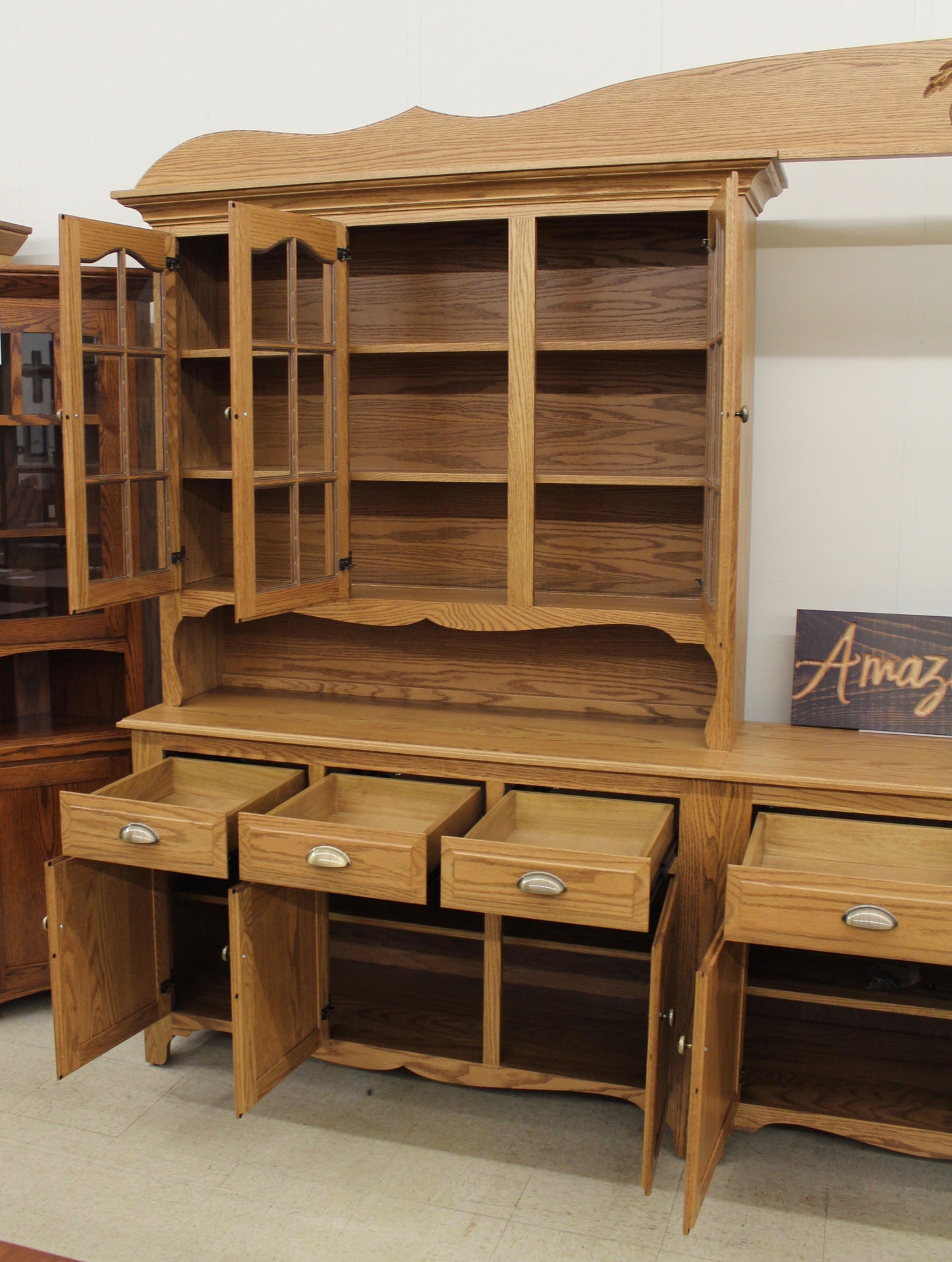 Custom 8-Bay Country Hutch