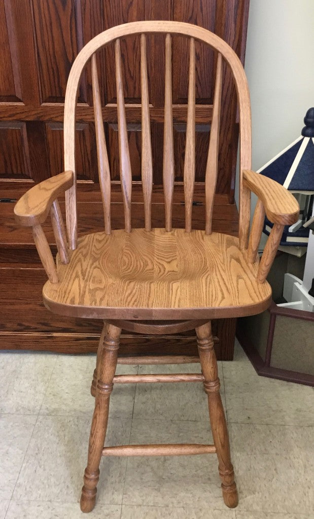 24″ Bent Back Stool With Arms