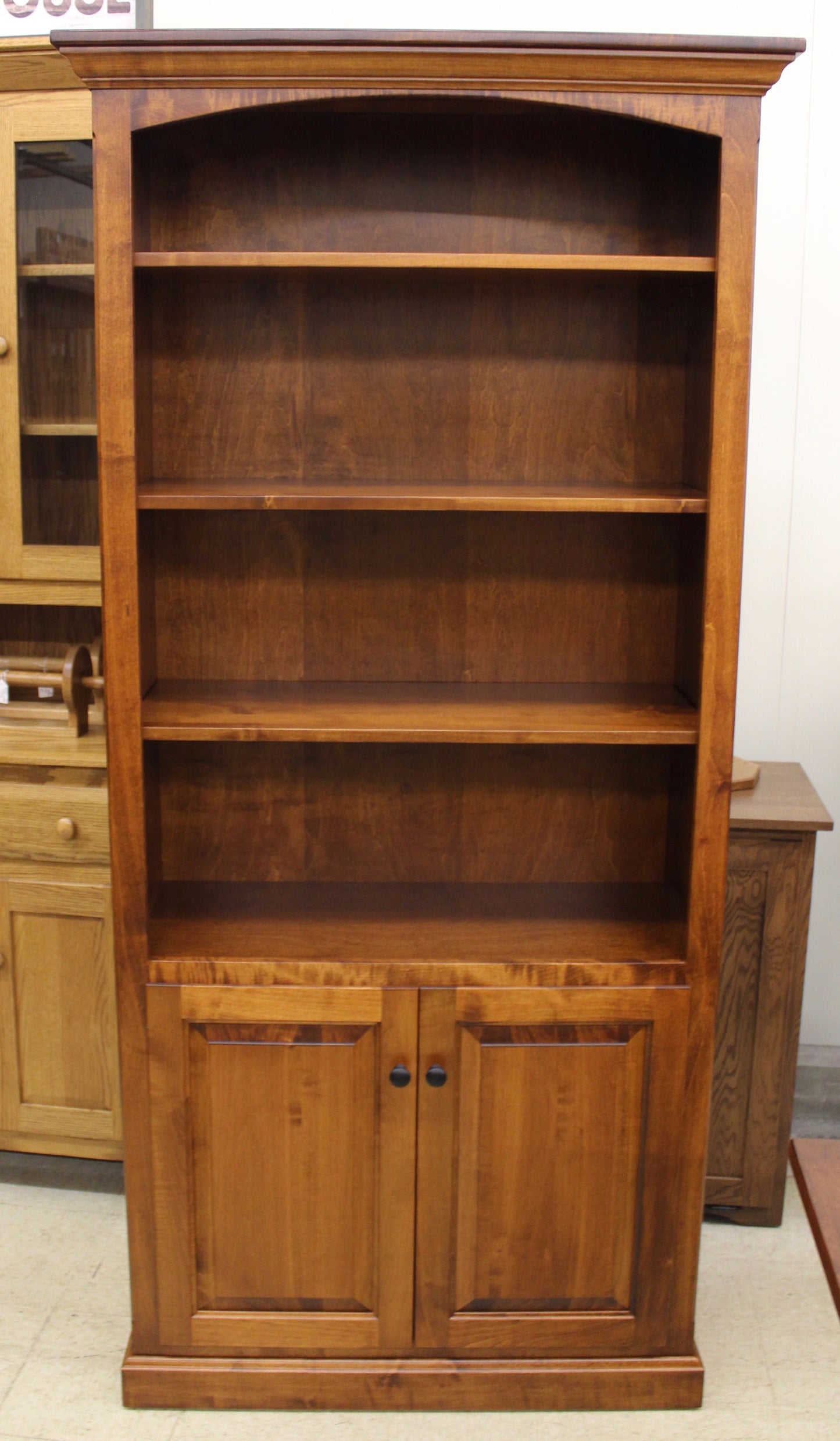 6 1/2′ Deluxe Traditional Bookcase with Doors [37 1/2″ Wide]