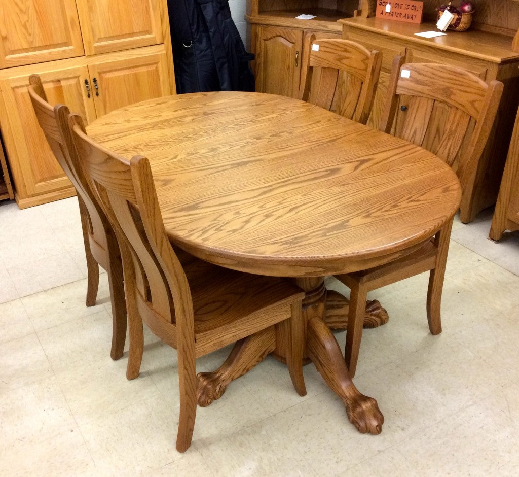 Double Pedestal Table with Claw Feet