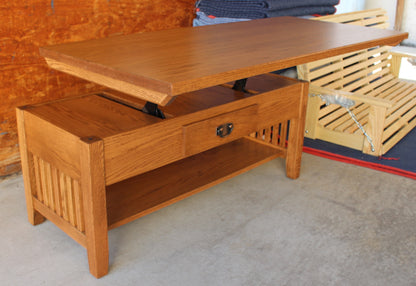 Prairie Mission 42" Coffee Table with Lift Top