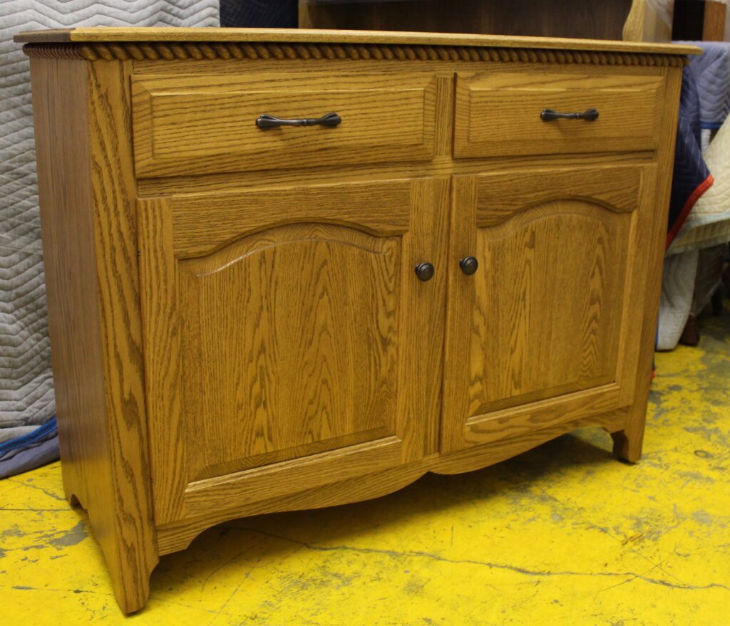 47" Country Server with Rope Twist Trim Molding