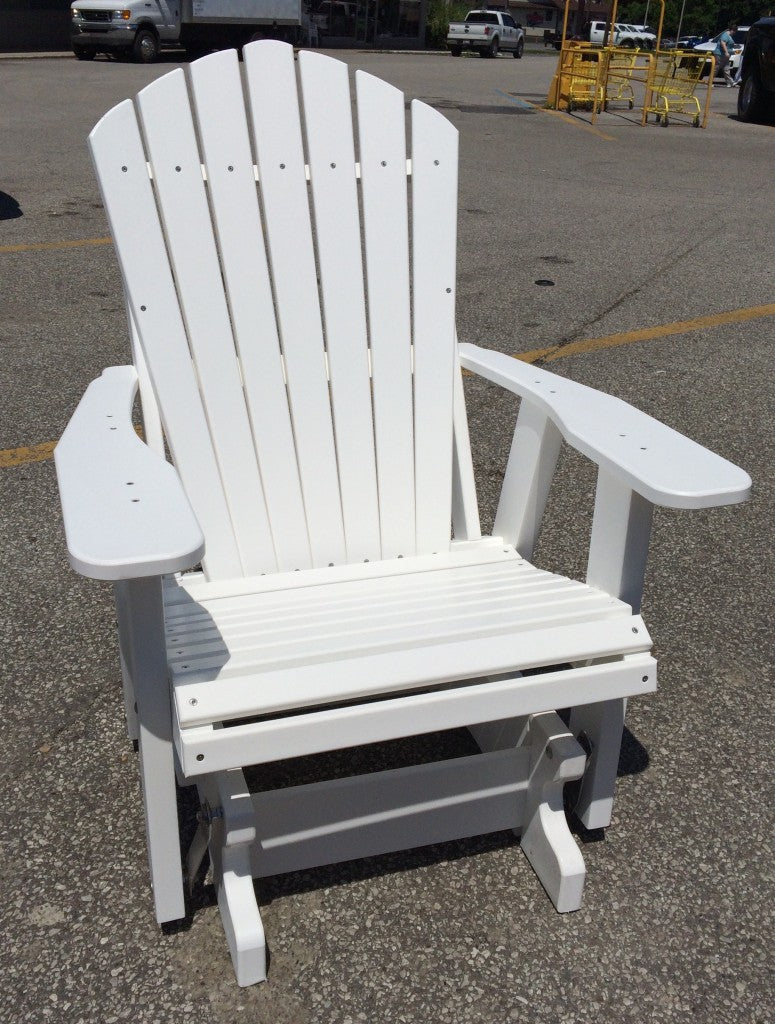 Poly 2′ Adirondack Glider in White