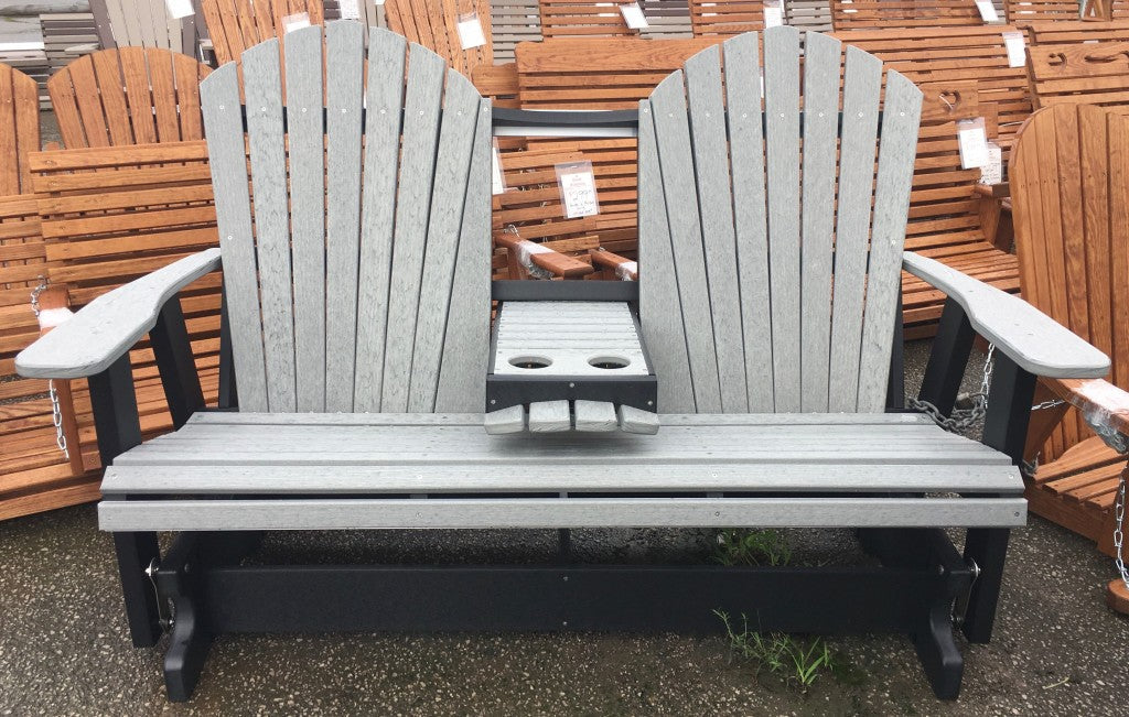 Poly 5′ Adirondack Glider with Fold Down