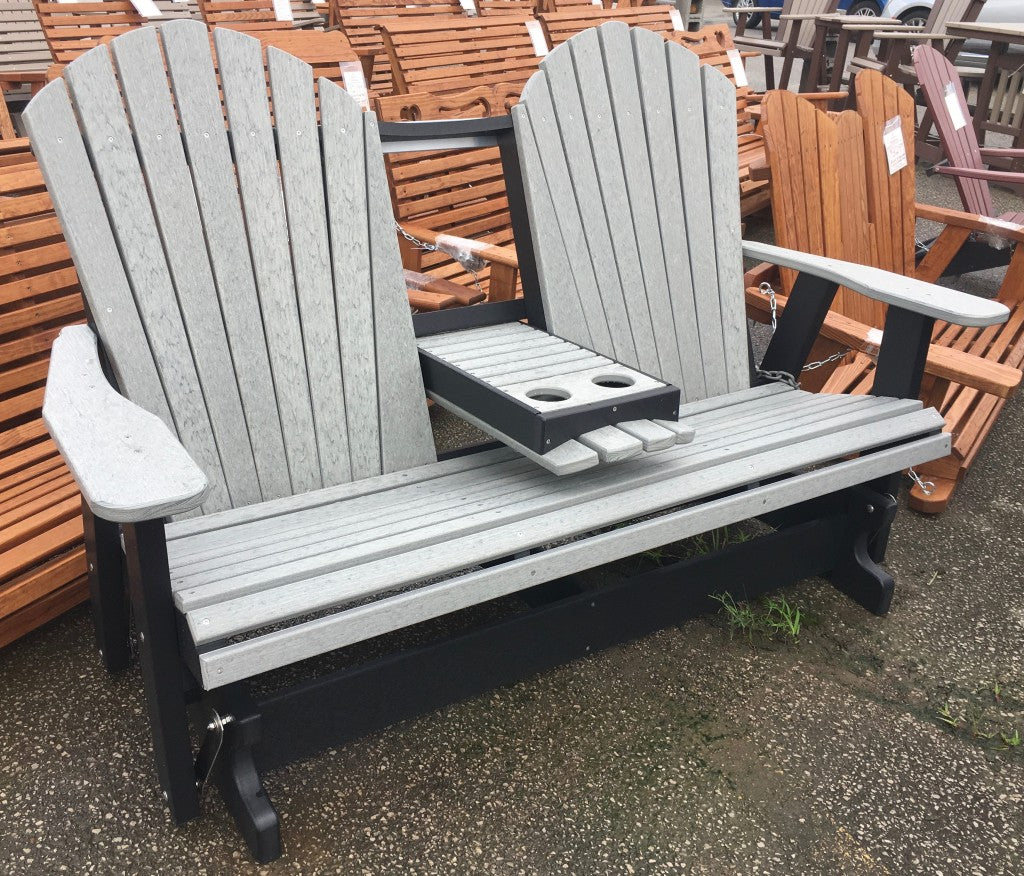 Poly 5′ Adirondack Glider with Fold Down