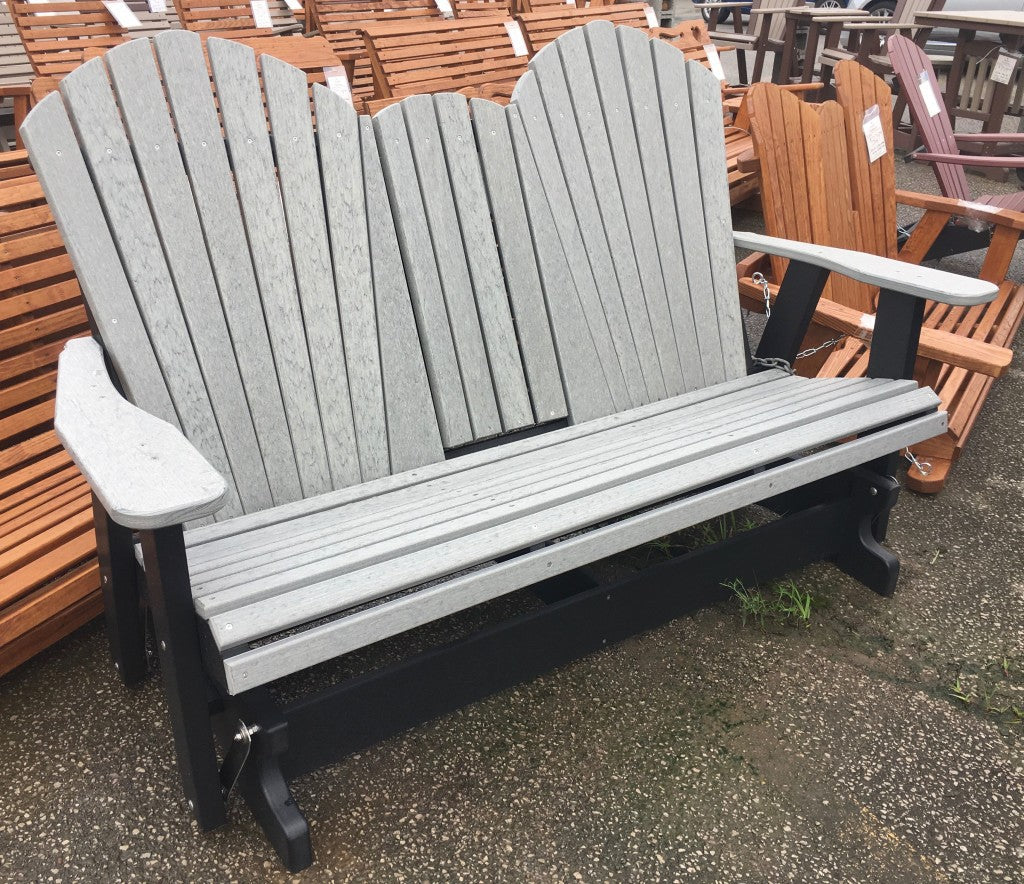Poly 5′ Adirondack Glider with Fold Down