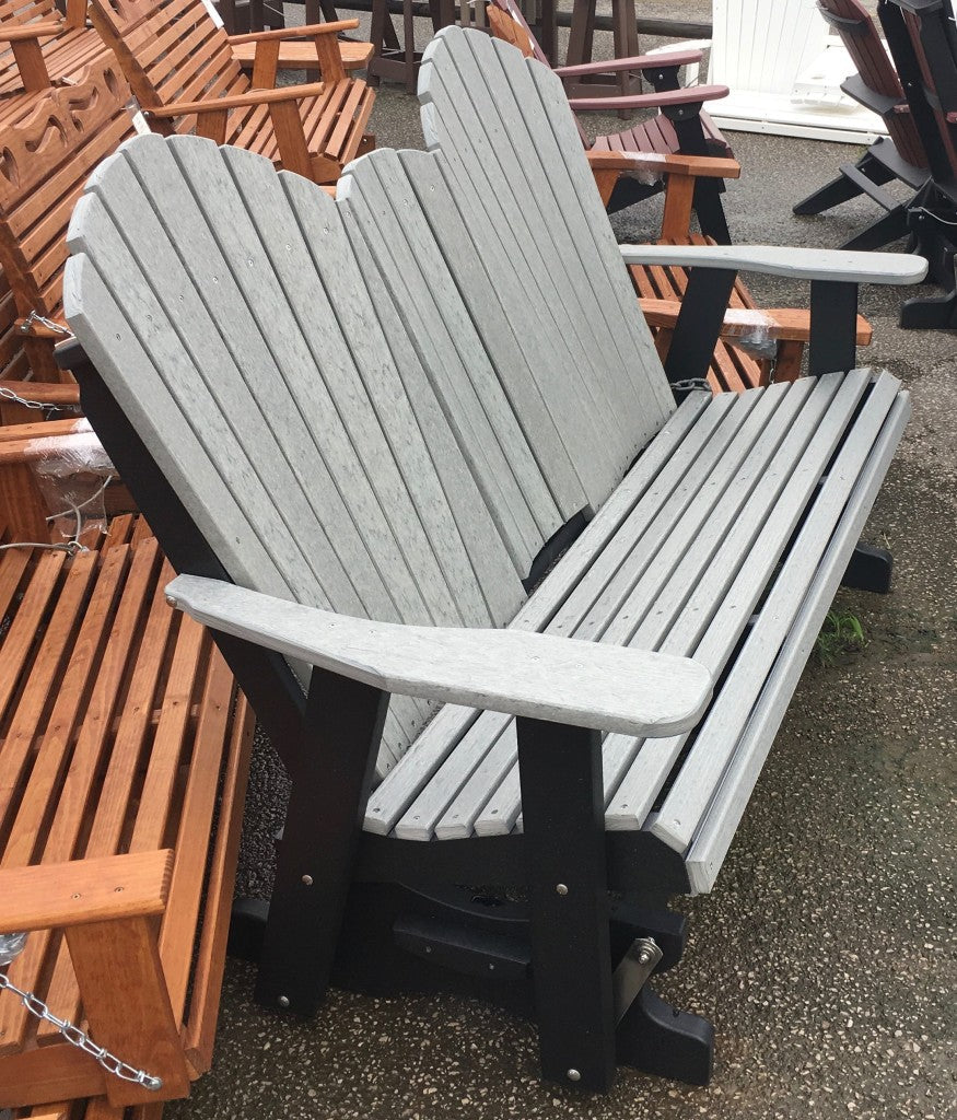 Poly 5′ Adirondack Glider with Fold Down