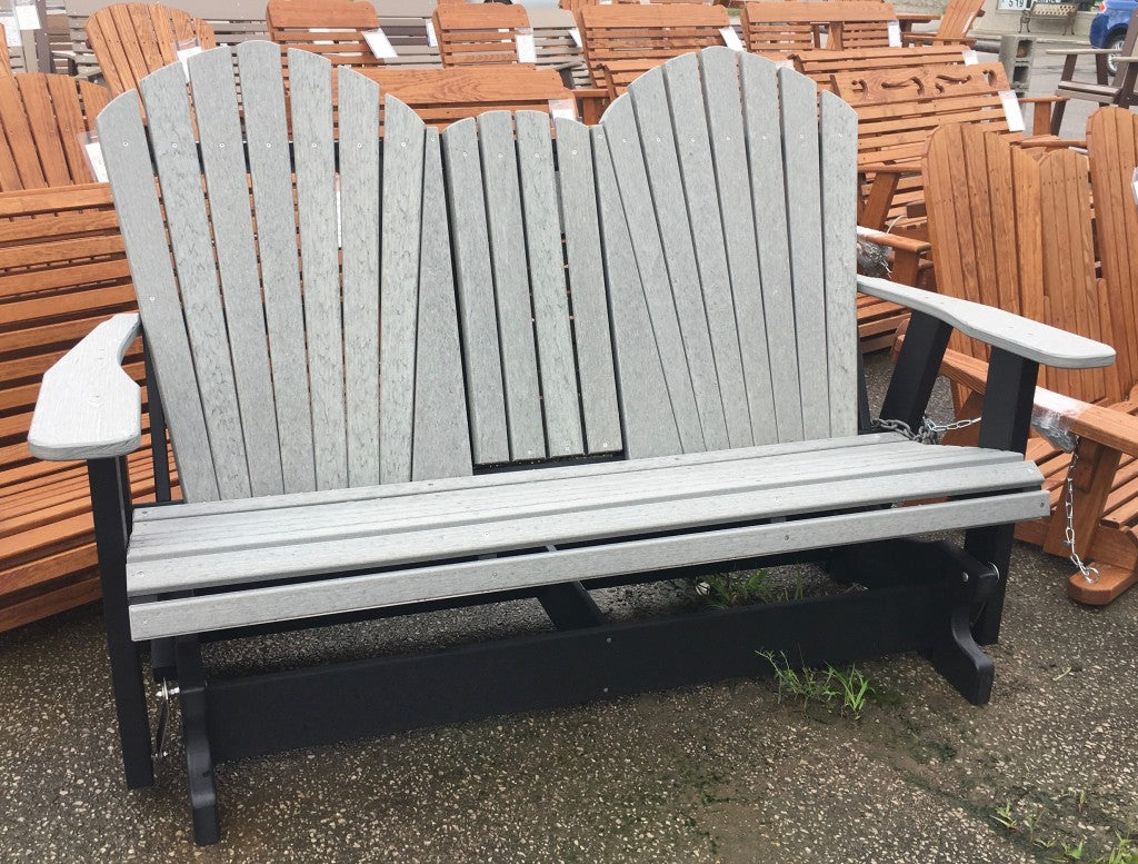 Poly 5′ Adirondack Glider with Fold Down