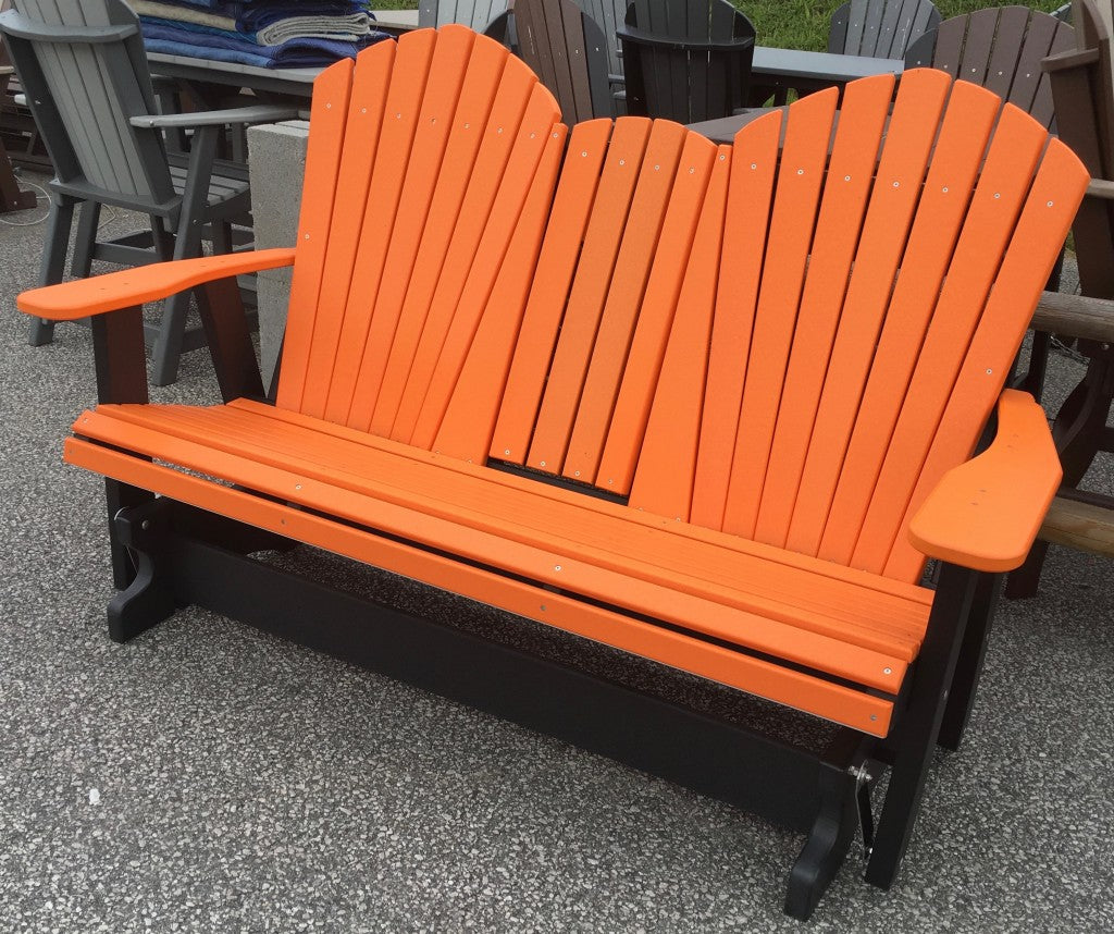 Poly 5′ Adirondack Glider with Fold Down