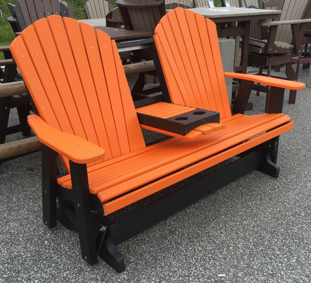 Poly 5′ Adirondack Glider with Fold Down