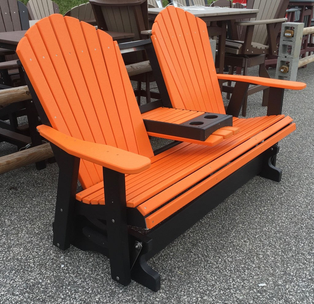 Poly 5′ Adirondack Glider with Fold Down