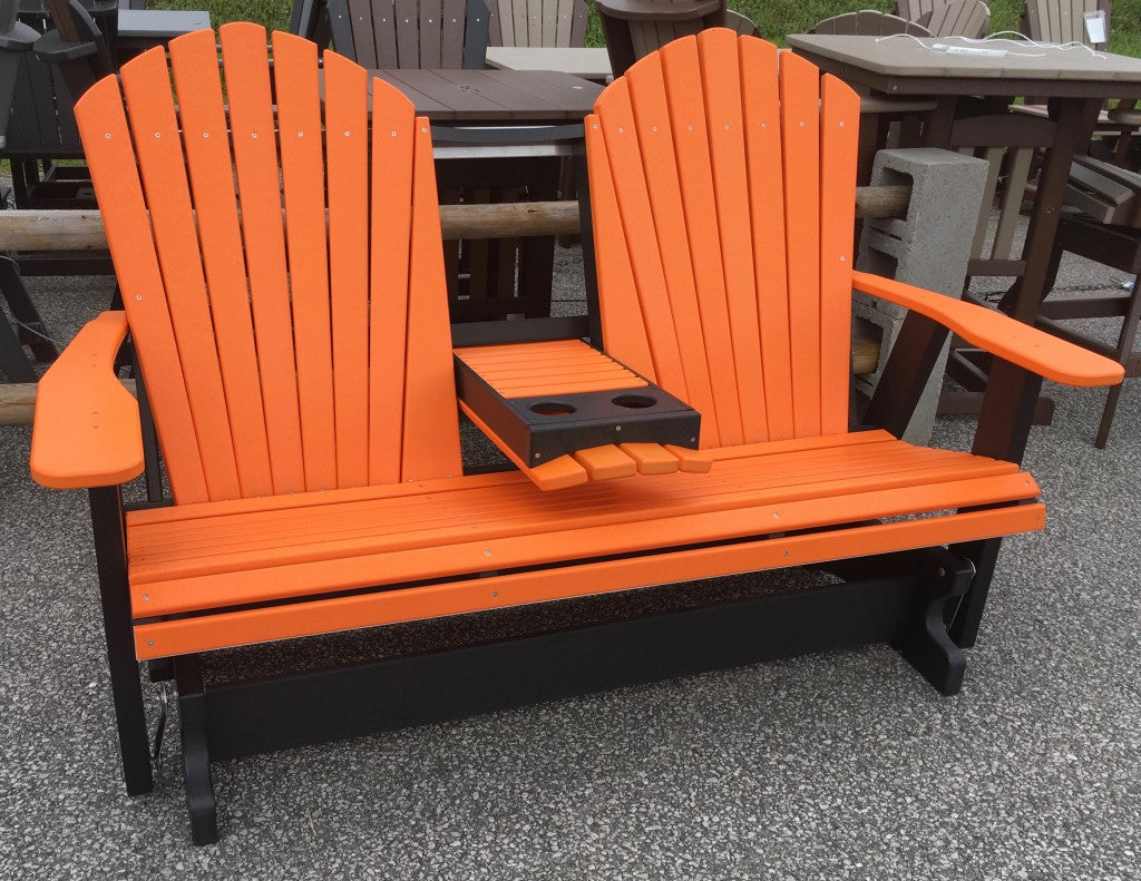 Poly 5′ Adirondack Glider with Fold Down