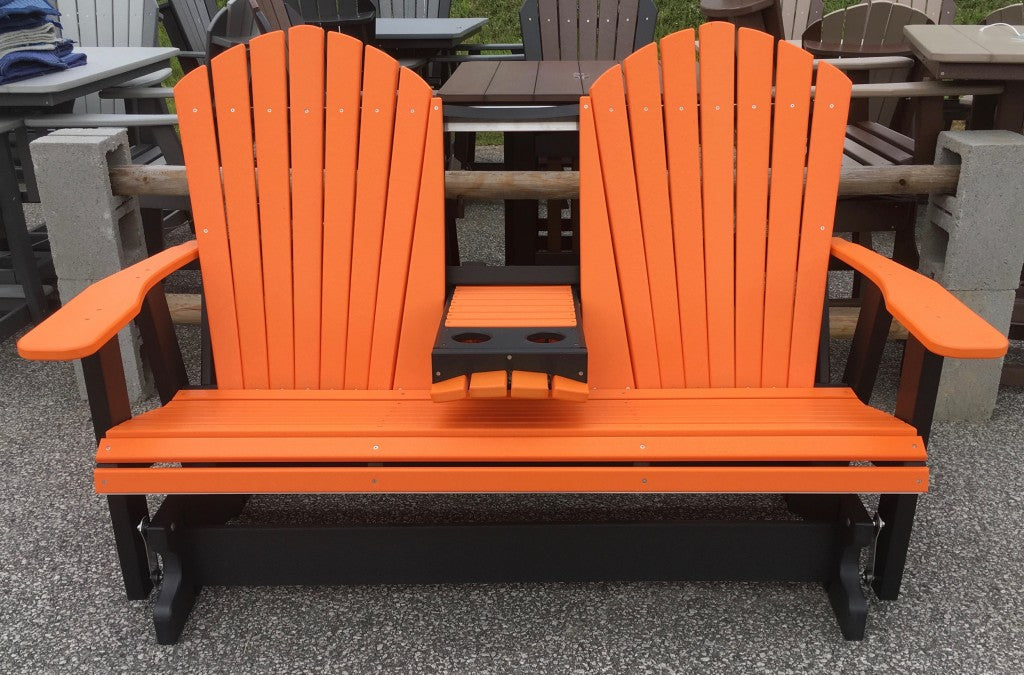 Poly 5′ Adirondack Glider with Fold Down