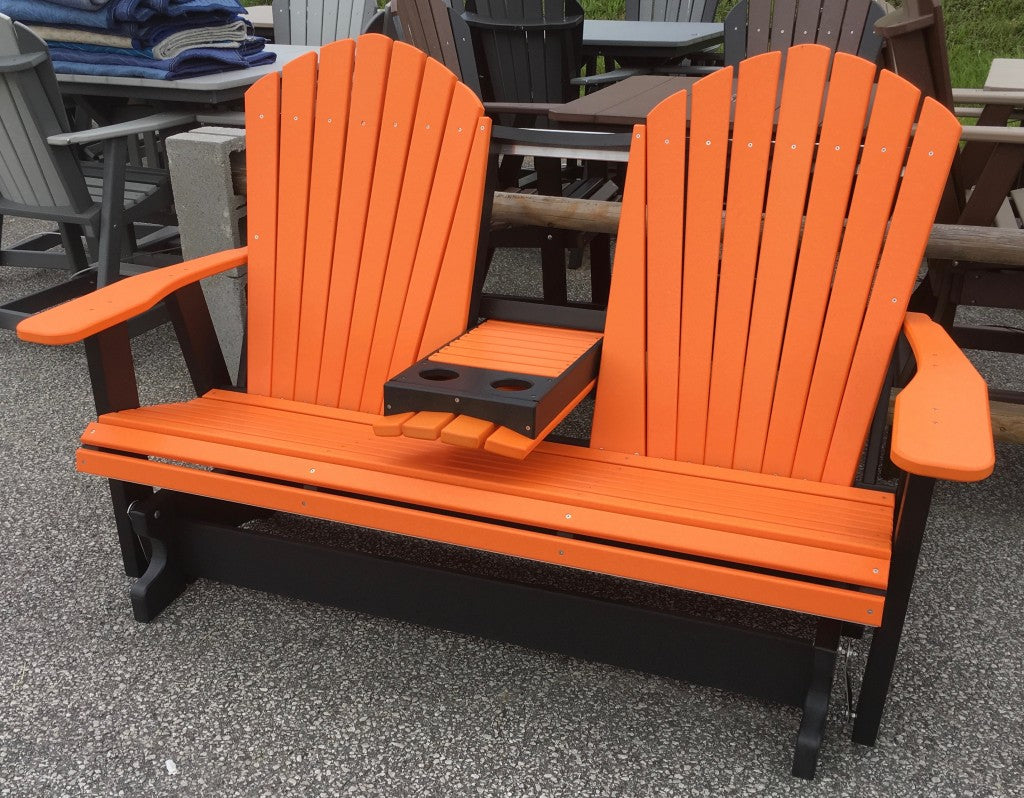 Poly 5′ Adirondack Glider with Fold Down