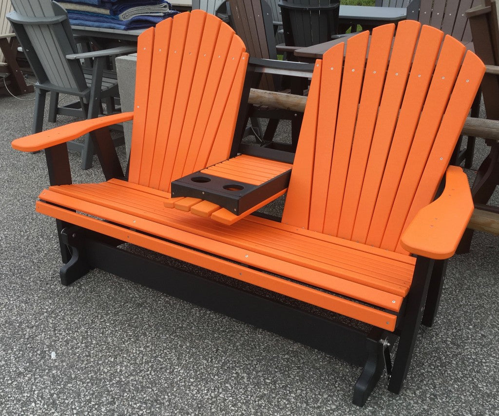 Poly 5′ Adirondack Glider with Fold Down