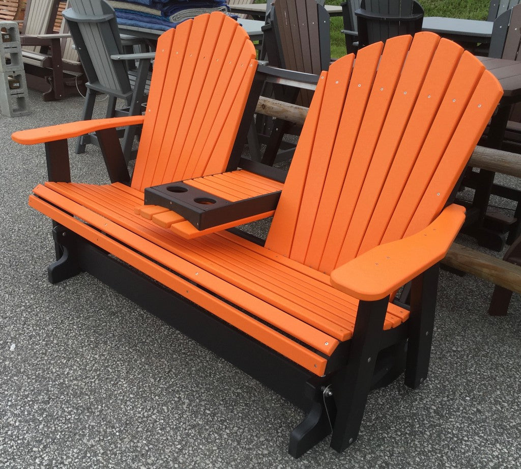 Poly 5′ Adirondack Glider with Fold Down