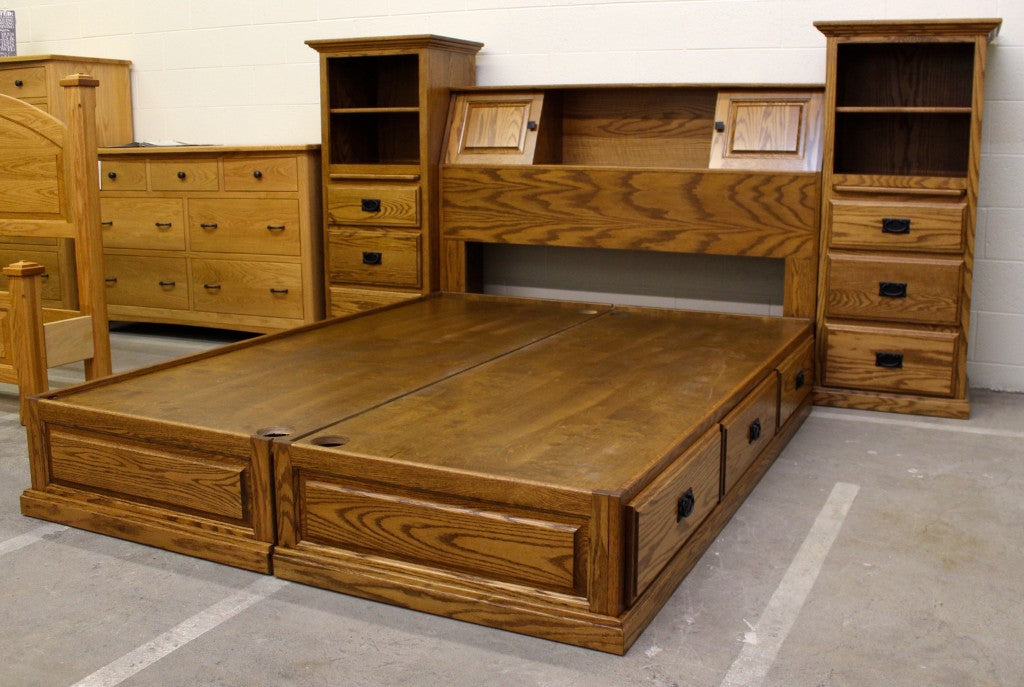 All In One Bookcase Pedestal Bed