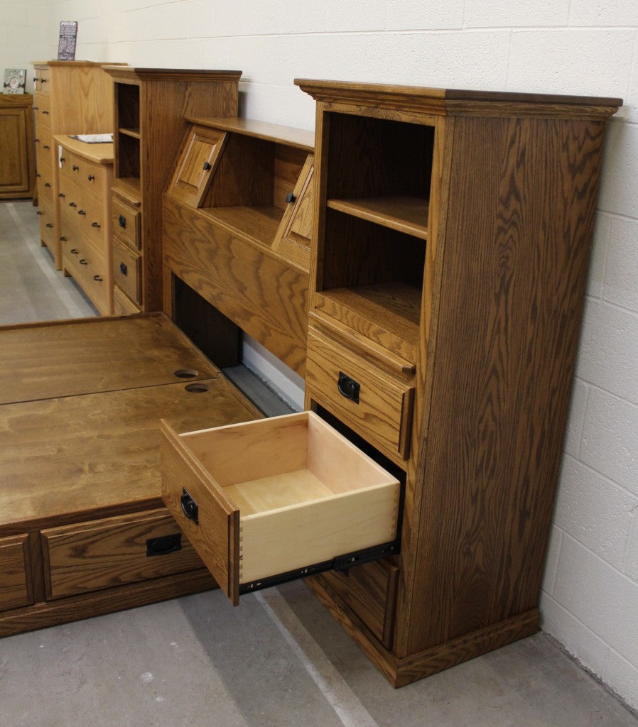 All In One Bookcase Pedestal Bed