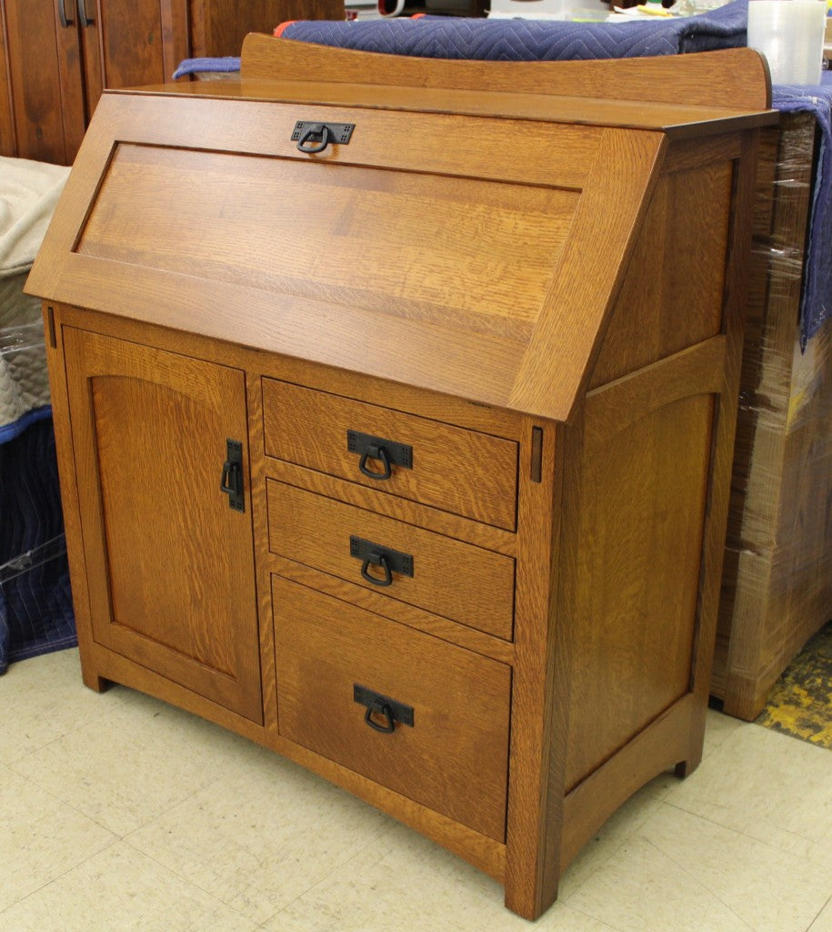 Custom Deluxe Mission Secretary Desk