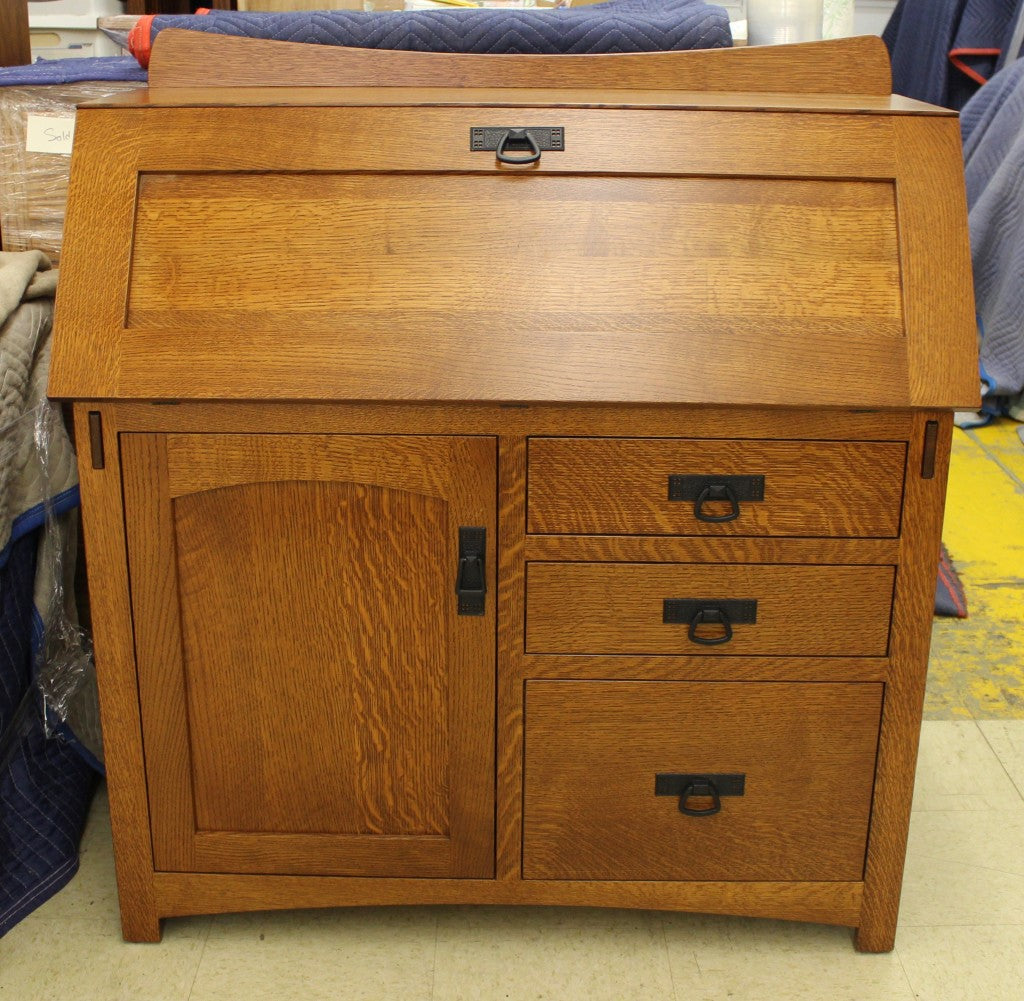 Custom Deluxe Mission Secretary Desk