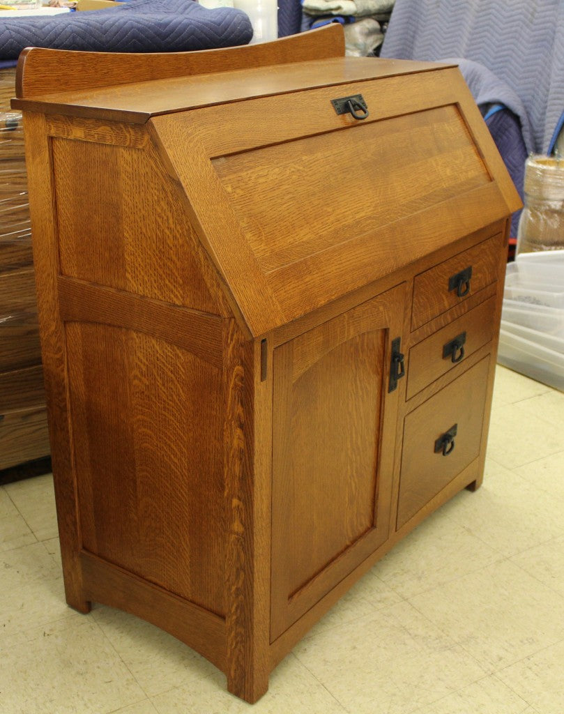 Custom Deluxe Mission Secretary Desk