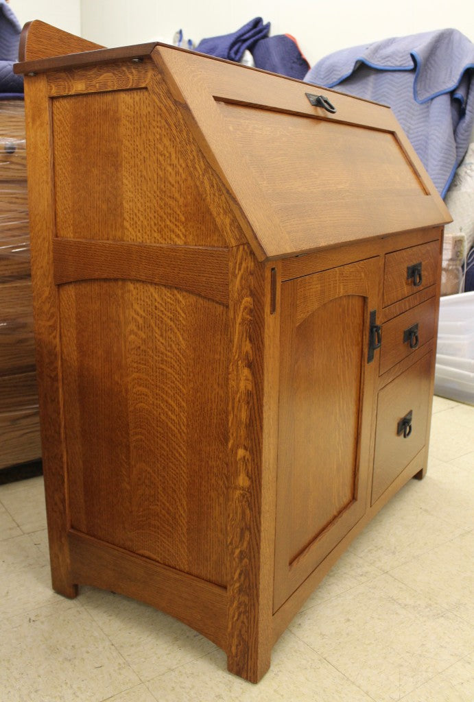 Custom Deluxe Mission Secretary Desk