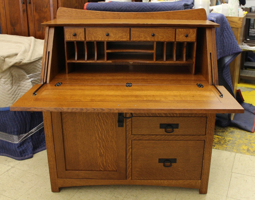 Custom Deluxe Mission Secretary Desk