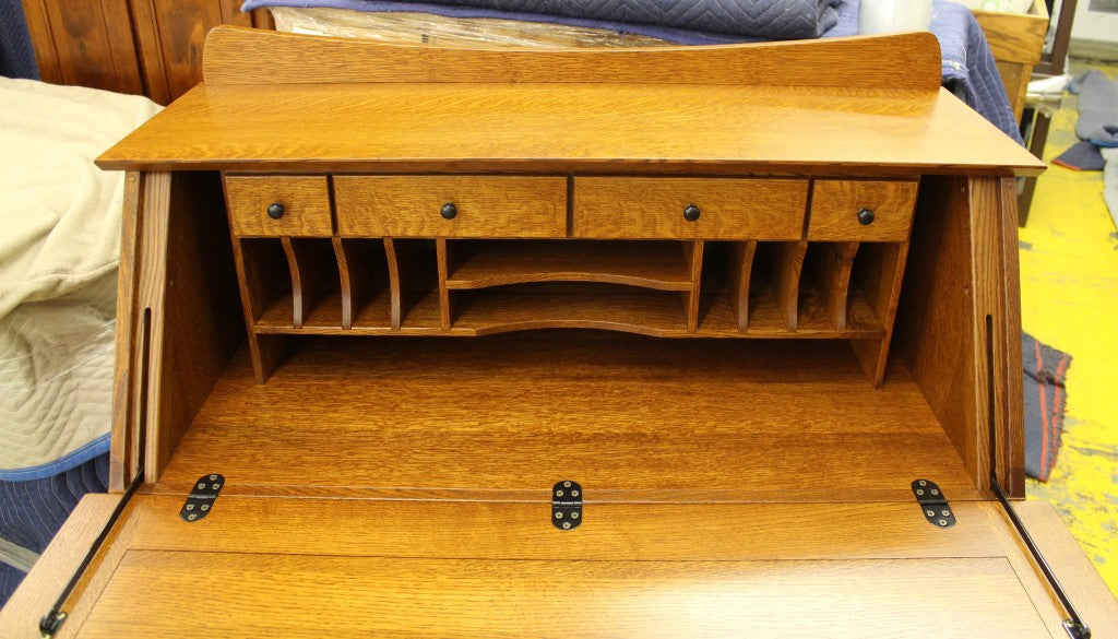 Custom Deluxe Mission Secretary Desk