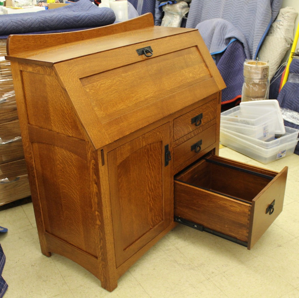 Custom Deluxe Mission Secretary Desk