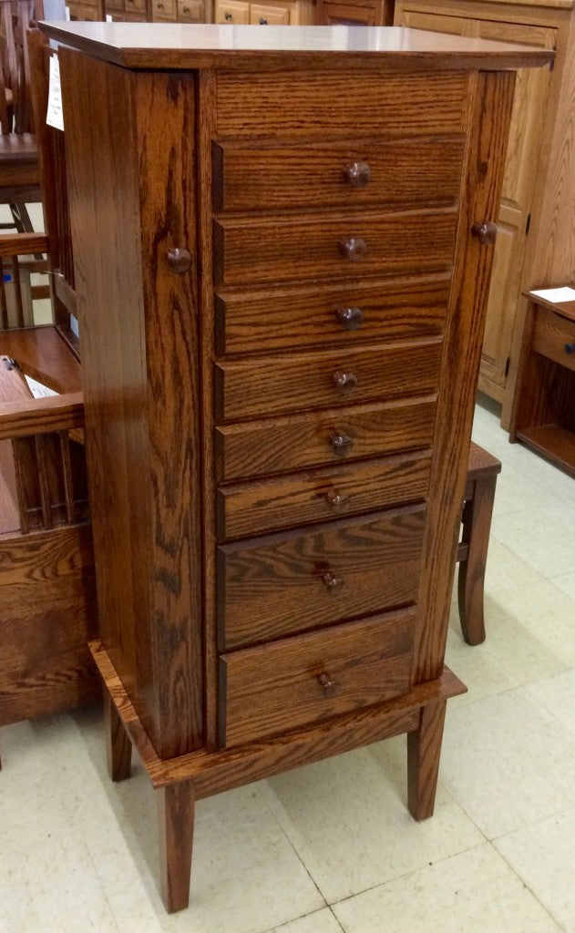 48″ Shaker Jewelry Armoire with 8 Drawers