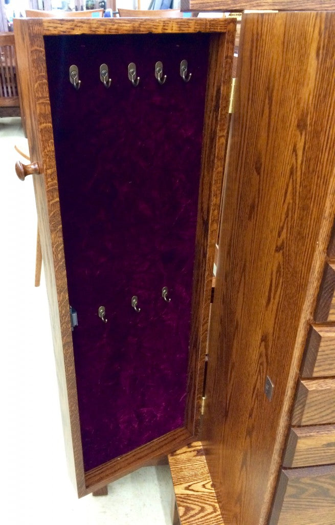 48″ Shaker Jewelry Armoire with 8 Drawers