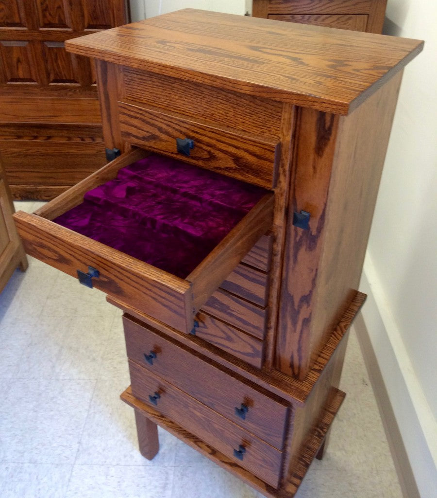48″ Split Mission Jewelry Armoire