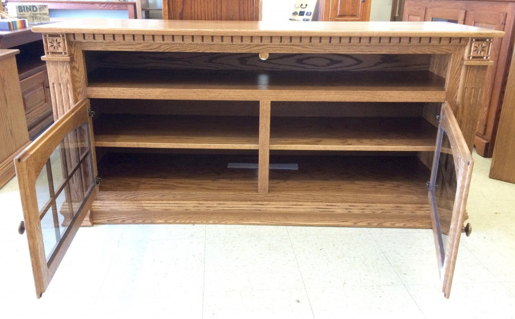Deluxe 60″  TV Stand with Open VCR