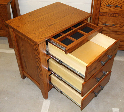 Modern Mission Night Stand with Jewelry Pullout