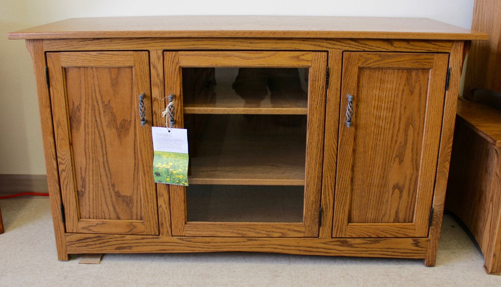 Mission 2 Door Media Center w/Glass Door