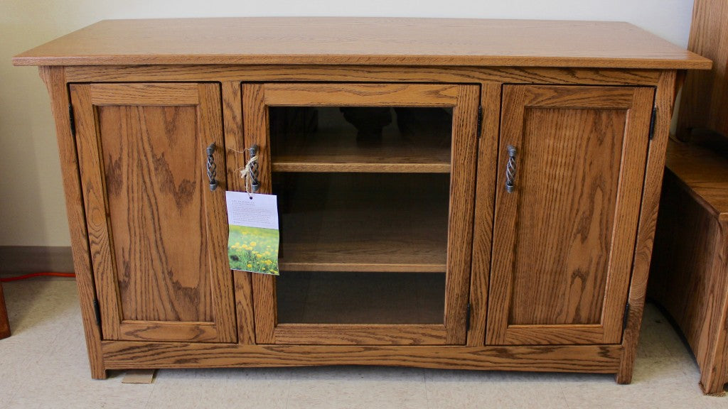 Mission 2 Door Media Center w/Glass Door